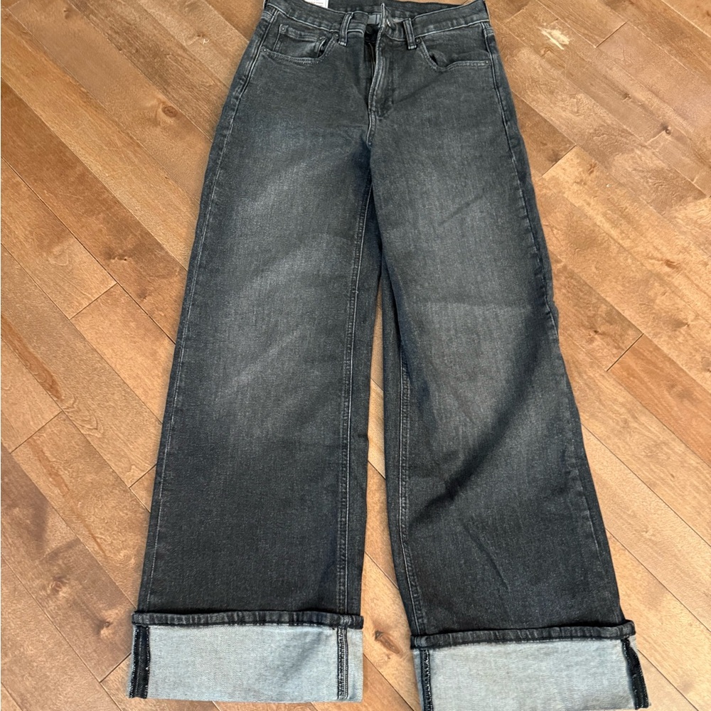 GAP Black Flare Wide Leg Jeans
